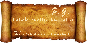 Polyákovits Gabriella névjegykártya